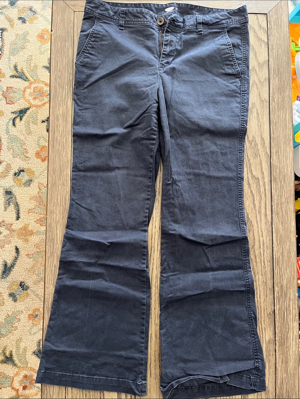 Old Navy Black Boot-Cut Cotton Blend Pants